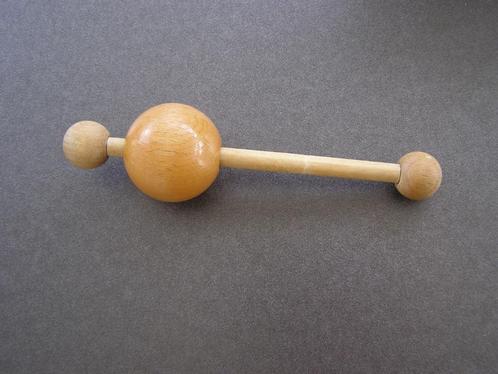 Houten rammelaar; beuken, Kinderen en Baby's, Speelgoed | Houten speelgoed, Gebruikt, Overige typen, Ophalen of Verzenden