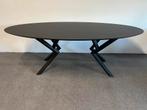 Ovale eettafel Fenix Nero Ingo 220x120, Huis en Inrichting, Tafels | Eettafels, 100 tot 150 cm, 200 cm of meer, Ophalen of Verzenden