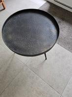 Zwarte metalen salontafel - Ronde vorm, Ophalen, Minder dan 45 cm, Minder dan 55 cm, Gebruikt