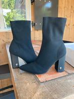 Zwarte Enkellaarsjes met Hak - Maat 40 Merk Reinders, Kleding | Dames, Schoenen, Ophalen of Verzenden, Zo goed als nieuw, Zwart