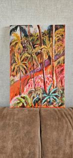 Schilderij landschap met palmbomen, Antiek en Kunst, Ophalen of Verzenden
