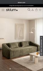 Dalila 3-zits slaapbank in bouclé stof, Verzenden, Nieuw, Groen