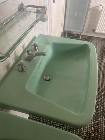 Retro Mintgroene Wasbak beschikbaar voor biedingen