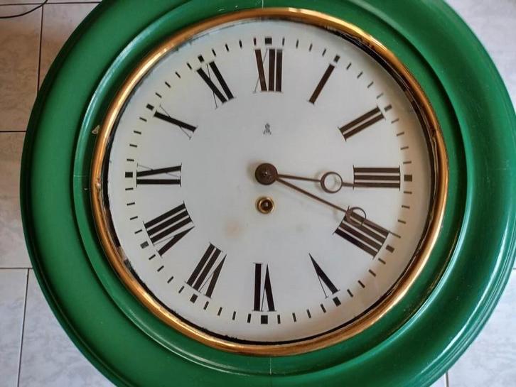 Antieke klok Gustav Becker gemerkt G.B  kruis kroon anker, Antiek en Kunst, Antiek | Klokken, Ophalen of Verzenden