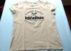 Leuk beige tshirt met zwarte opdruk van Costes , mt XS, Beige, Ophalen of Verzenden, Zo goed als nieuw, Korte mouw