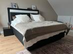 Boxspring bed - Comfortabel slapen!, Huis en Inrichting, Slaapkamer | Bedden, Gebruikt, Zwart, Tweepersoons, Ophalen of Verzenden