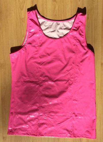 Roze, lakachtig shirt, maat L gay / hetero. beschikbaar voor biedingen
