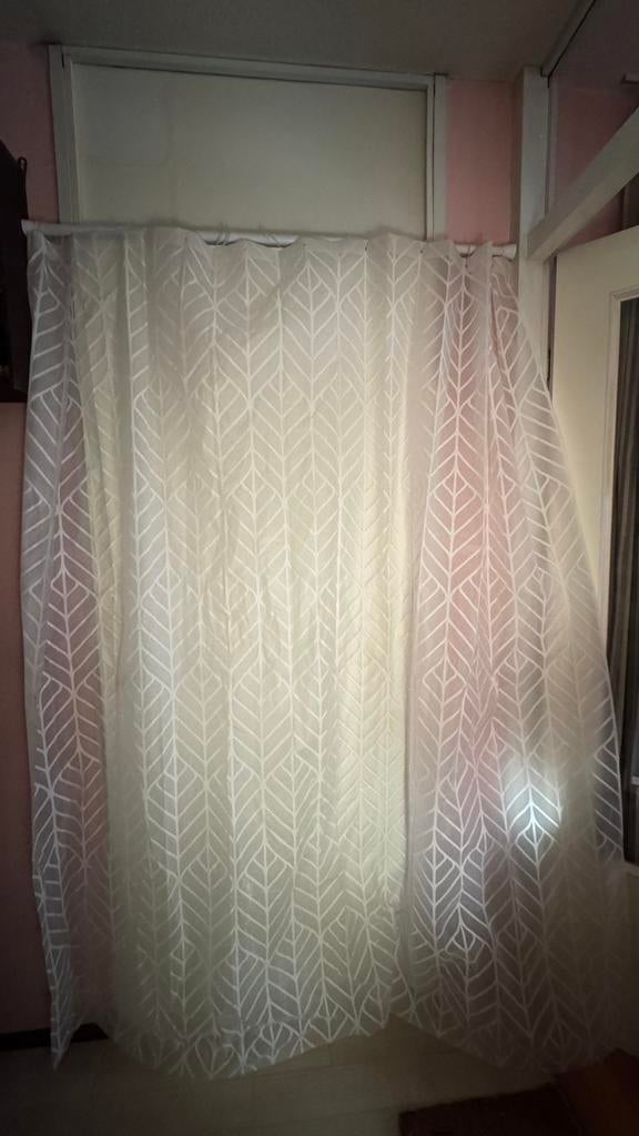 1.95 hoog 1.75 wit  douchegordijn douche gordijn, Ophalen of Verzenden, Nieuw, Wit