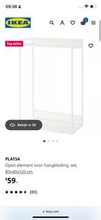 PLATSA keleding rek Open element voor hangkleding, wit, Ophalen, Zo goed als nieuw, 25 tot 50 cm, Minder dan 100 cm