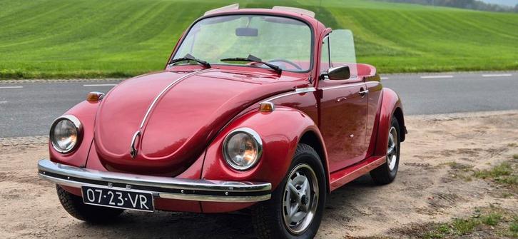 Volkswagen kever 1600cc ! 1972, Auto's, Oldtimers, Particulier, Benzine, Cabriolet, Handgeschakeld, Origineel Nederlands, Rood
