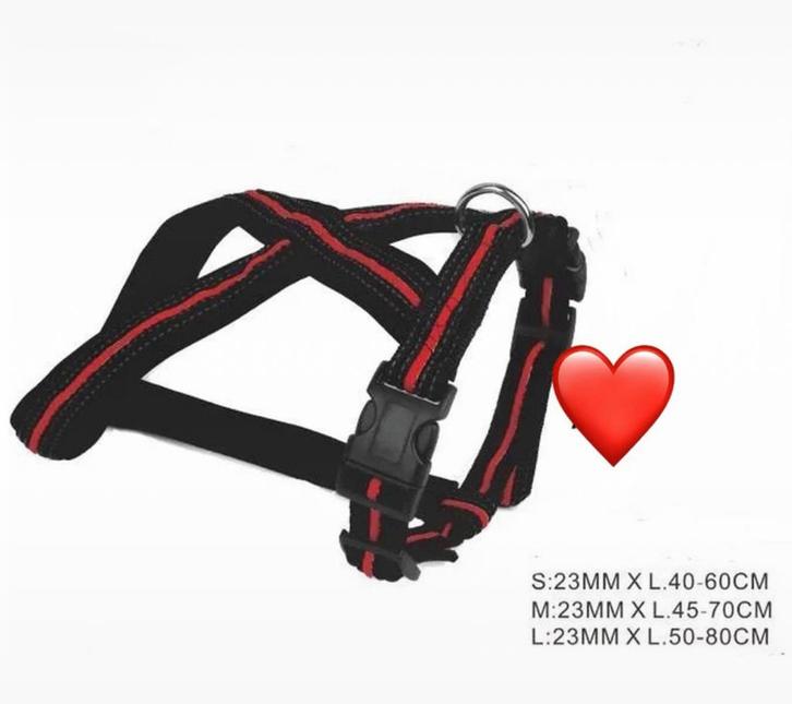 Dr. Pet hondentuig zwart/oranje nieuw & comfortabel!, Dieren en Toebehoren, Hondenriemen, Nieuw, Ophalen of Verzenden