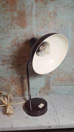 Vintage bureaulamp bruin, Ophalen of Verzenden, Gebruikt, Vintage, industrieel, Minder dan 50 cm