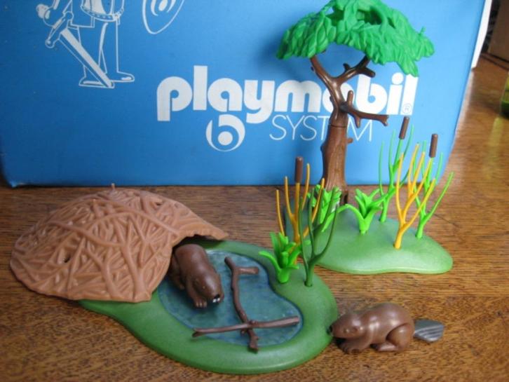 wild life bosdieren 3227 bevers met burcht  beverburcht 100%, Kinderen en Baby's, Speelgoed | Playmobil, Zo goed als nieuw, Complete set