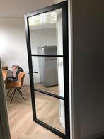 Zwarte (opdek) binnendeur staallook, Doe-het-zelf en Verbouw, Deuren en Horren, Ophalen, 80 tot 100 cm, Binnendeur, Zo goed als nieuw