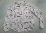 Te koop: Transparante blouse met panterprint van OBJECT MT:M, Maat 38/40 (M), Object, Ophalen of Verzenden, Zo goed als nieuw