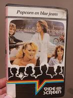 Popcorn en blue jeans vhs videoband ex rental, Cd's en Dvd's, VHS | Film, Ophalen of Verzenden, Zo goed als nieuw