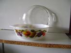 Vintage ovenschaal met Fruitdecoratie JAJ England 20cm, Ophalen of Verzenden, Huis en Inrichting