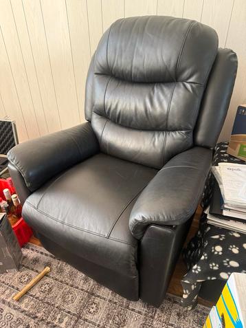 Leren Relaxfauteuil - Zwart beschikbaar voor biedingen