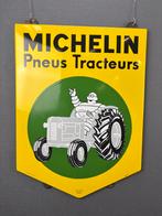 Emaille reclamebord Bibendum op tractor mint, Ophalen