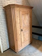 Frans oud grenen linnenkast, Huis en Inrichting, Kasten | Kledingkasten, Met deur(en), Frans oud grenen, 100 tot 150 cm, Grenenhout