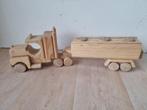 Houten truck met oplegger - Loods66B, Ophalen, Nieuw, Duw- of Trekspeelgoed