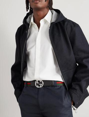 GUCCI interlocking zwart groen rood HEREN riem  Maat 85 beschikbaar voor biedingen