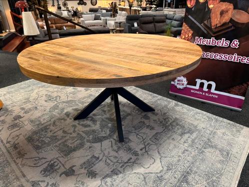 Eettafel rond 150cm met spinpoot Direct/leverbaar E-7049, Huis en Inrichting, Tafels | Eettafels, Nieuw, 100 tot 150 cm, 100 tot 150 cm