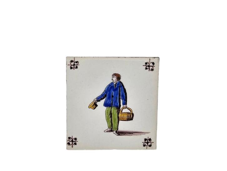 Westraven keramiek - meerkleurig - spinnenkop - 19e eeuw, Antiek en Kunst, Antiek | Wandborden en Tegels, Ophalen of Verzenden