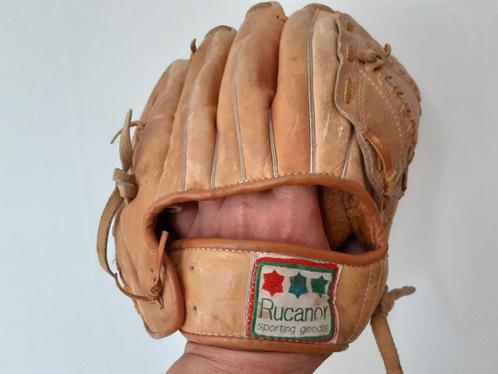 Vintage Honkbal Handschoen 1975 (leer)  - goede staat, Sport en Fitness, Honkbal en Softbal, Gebruikt, Handschoen, Honkbal, Ophalen of Verzenden