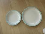 Borden fris holland, pastel blauwe rand., Keramiek, Ophalen of Verzenden, Zo goed als nieuw, Bord(en)