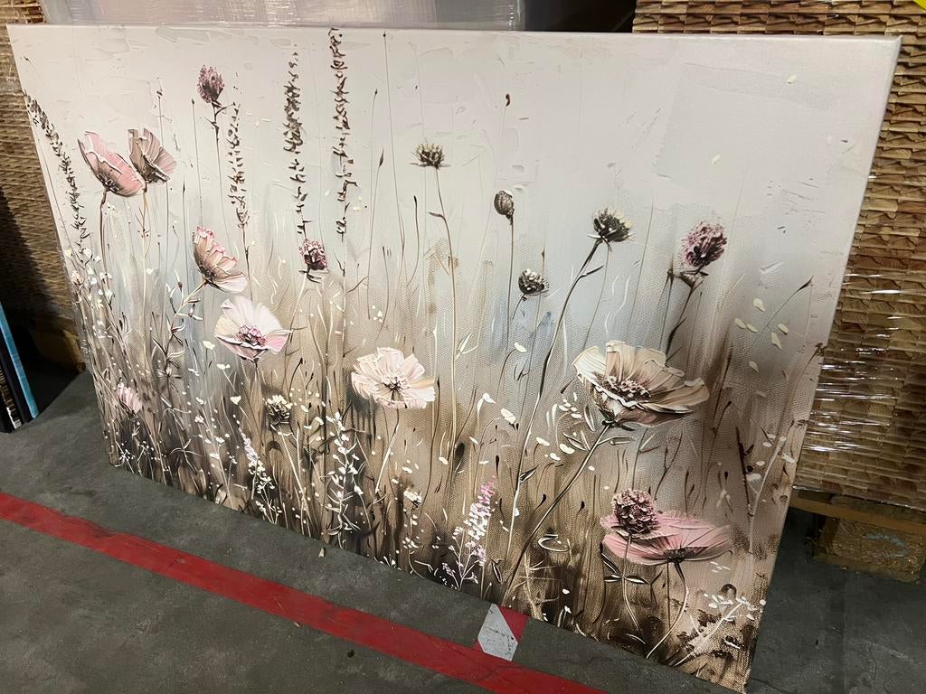 Canvas bloemen / wilde bloemen xl €15,-, Ophalen, Nieuw