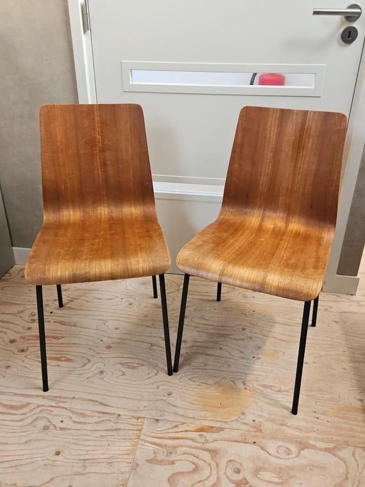 Vintage Friso Kramer Auping Euroika Stoel -1963., Huis en Inrichting, Stoelen, Gebruikt, Eén, Hout, Metaal, Bruin, Ophalen