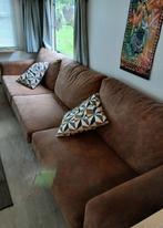Driezitsbank cognackleurig, 250 tot 300 cm, Gebruikt, Driepersoons, Ophalen of Verzenden