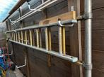 Aluminium Uitschuifladder 2x370cm, Doe-het-zelf en Verbouw, Ladders en Trappen, Gebruikt, Ophalen of Verzenden, Ladder, Opvouwbaar of Inschuifbaar