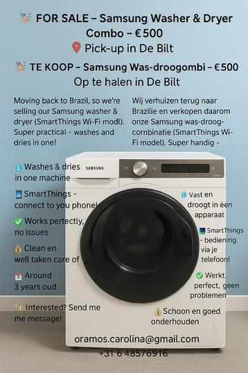 Samsung Was-droogcombinatie - In Topstaat! beschikbaar voor biedingen