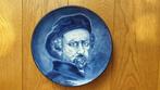 Delfts blauw bord met Rembrandt afbeelding 28cm, Ophalen of Verzenden