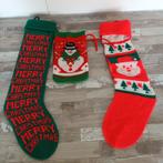 Gebreide kerstsloffen voor kadootjes, Ophalen, Zo goed als nieuw