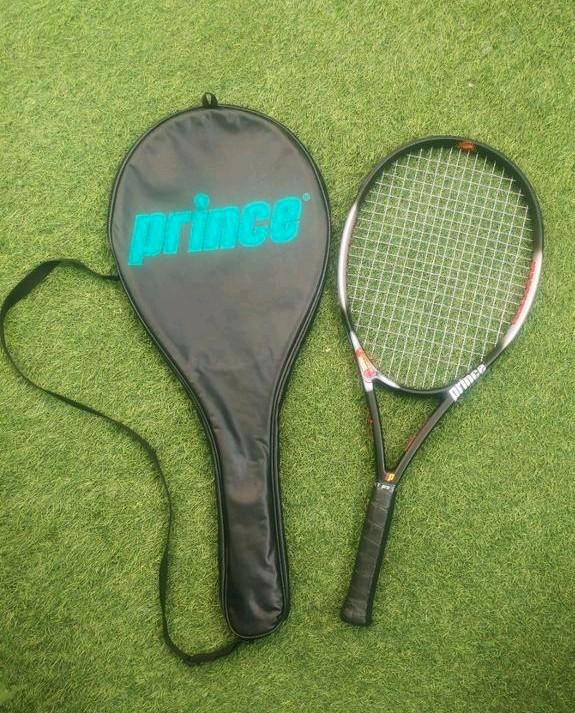 Prince Advance Power Beam tennisracket midplus L3 zwart-rood, Sport en Fitness, Tennis, Gebruikt, Racket, Prince, L3, Ophalen of Verzenden