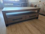 Eiken salontafel Norfolk met lades + plank • robuust, Ophalen, Gebruikt, 100 tot 150 cm, Eikenhout