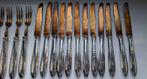 Antiek dessert bestek zilver messing 19e eeuw Frankrijk, Ophalen of Verzenden