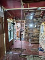 Te koop 2 volledig glazen draai deuren, Ophalen, Gebruikt, 80 tot 100 cm, 215 cm of meer