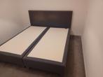 Grijze boxspring onderstel, Ophalen, Gebruikt, Tweepersoons, 180 cm