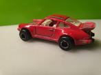Majorette 209 - Porsche Turbo [rood] 1/57, Ophalen of Verzenden, Gebruikt, Auto