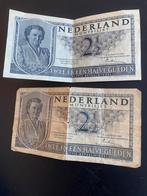 2x 2,5 gulden biljet 1949, Ophalen of Verzenden, 2½ gulden, Los biljet
