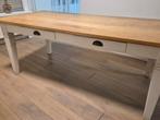 Eettafel massief eiken 190x90, Ophalen, Gebruikt, Eikenhout, 50 tot 100 cm