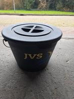 JVS Visvoer Bereiding Emmer met Deksel en zeef, Ophalen, Gebruikt