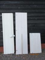 kleding kast / hang-leg kast wit met houtnerf, Ophalen, Gebruikt, Met hangruimte, 50 tot 100 cm