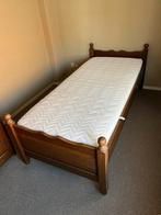 Eiken bed inclusief nieuw matras, Ophalen, 90 cm, Eenpersoons, Zo goed als nieuw