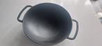 Gietijzeren gietijzer wok wokpan wokken 28 cm, Ophalen of Verzenden, Gebruikt, Gietijzer, Wok