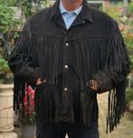 western fringle jacket, Schott, Maat 52/54 (L), Zwart, Nieuw